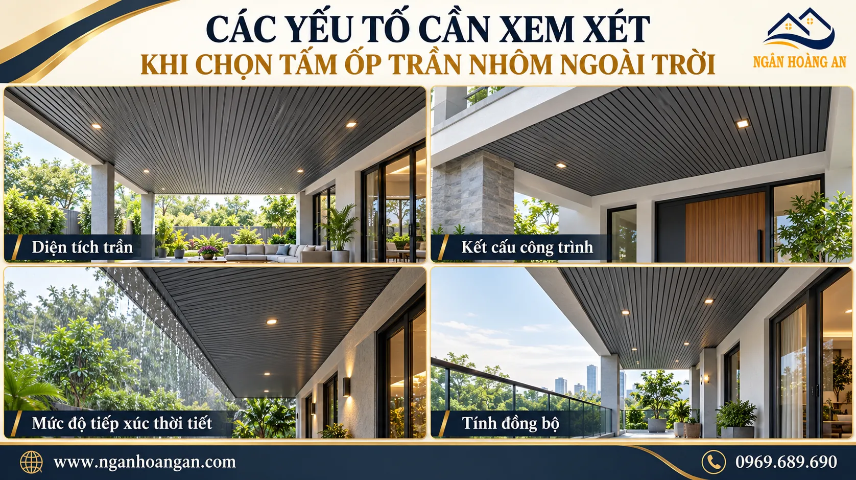 Các Yếu Tố Cần Xem Xét Khi Chọn Tấm Ốp Trần Nhôm Ngoài Trời