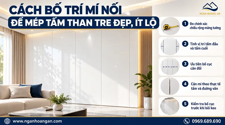 Cách Bố Trí Mí Nối Để Mép Tấm Than Tre Đẹp, Ít Lộ