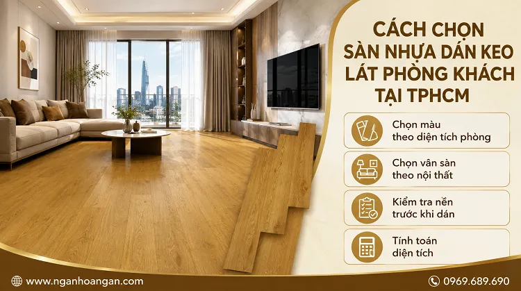 Cách Chọn Sàn Nhựa Dán Keo Lát Phòng Khách Tại TPHCM