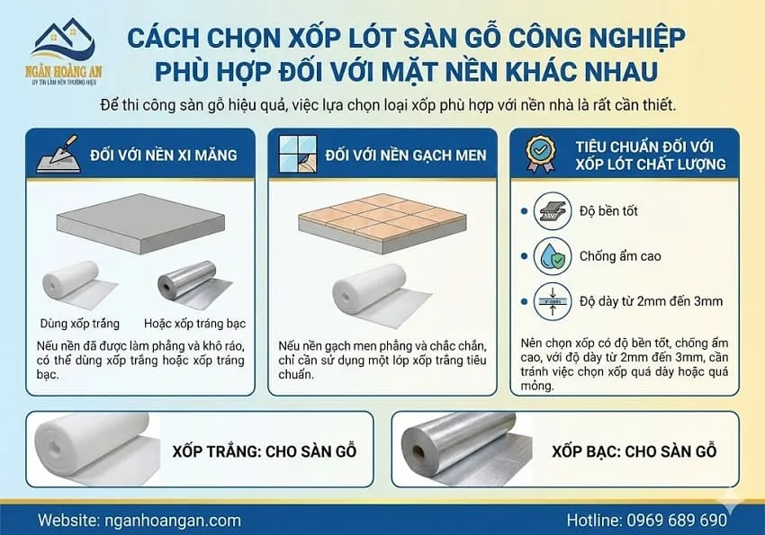 Cách Chọn Xốp Lót Sàn Gỗ Phù Hợp Đối Với Mặt Nền Khác Nhau