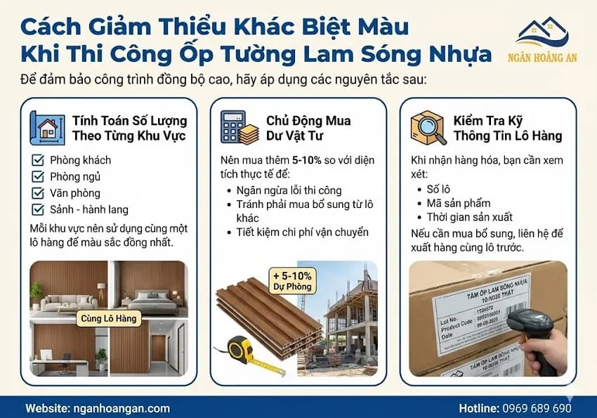 Cách Giảm Thiểu Khác Biệt Màu Khi Thi Công Ốp Tường Lam Sóng Nhựa Cách Giảm Thiểu Khác Biệt Màu Khi Thi Công Ốp Tường Lam Sóng Nhựa