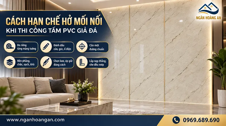 Cách Hạn Chế Hở Mối Nối Khi Thi Công Tấm PVC Giả Đá Cách Hạn Chế Hở Mối Nối Khi Thi Công Tấm PVC Giả Đá