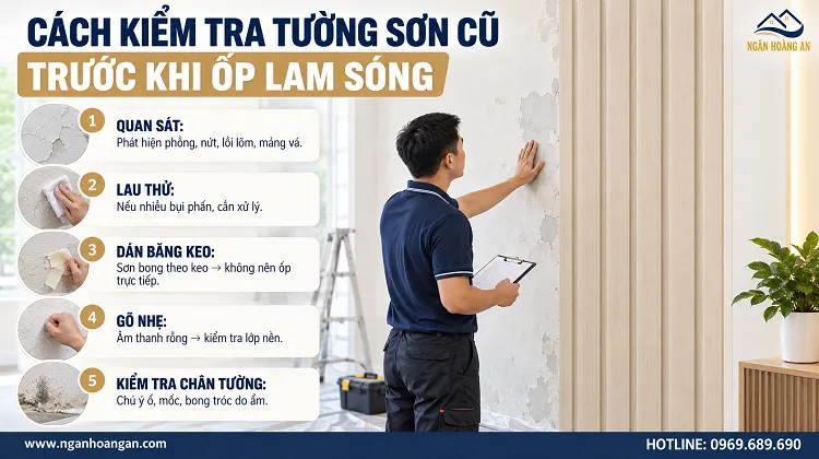 Cách Kiểm Tra Tường Sơn Cũ Trước Khi Ốp Lam Sóng