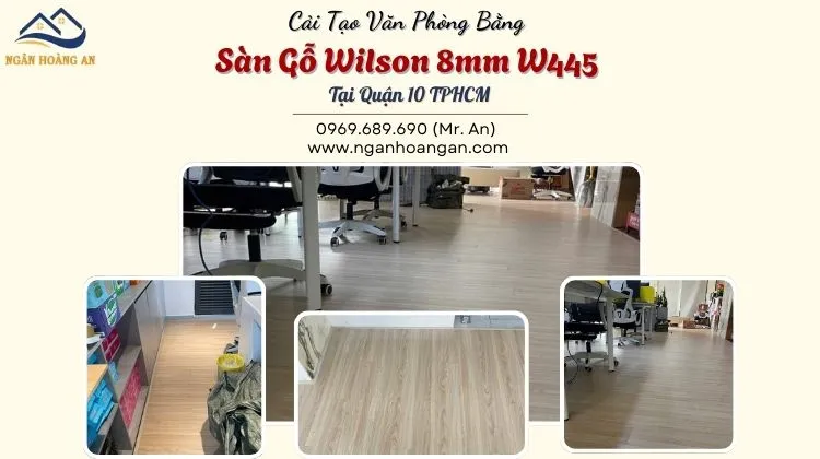 Cải Tạo Văn Phòng Bằng Sàn Gỗ Wilson 8mm W445 