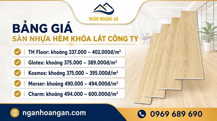Cập Nhật Bảng Giá Sàn Nhựa Hèm Khoá Lát Công Ty Mới Nhất Tại TPHCM