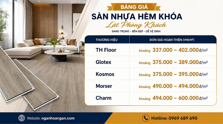 Cập Nhật Bảng Giá Sàn Nhựa Hèm Khoá Lát Phòng Khách Tại TPHCM Cập Nhật Bảng Giá Sàn Nhựa Hèm Khoá Lát Phòng Khách Tại TPHCM