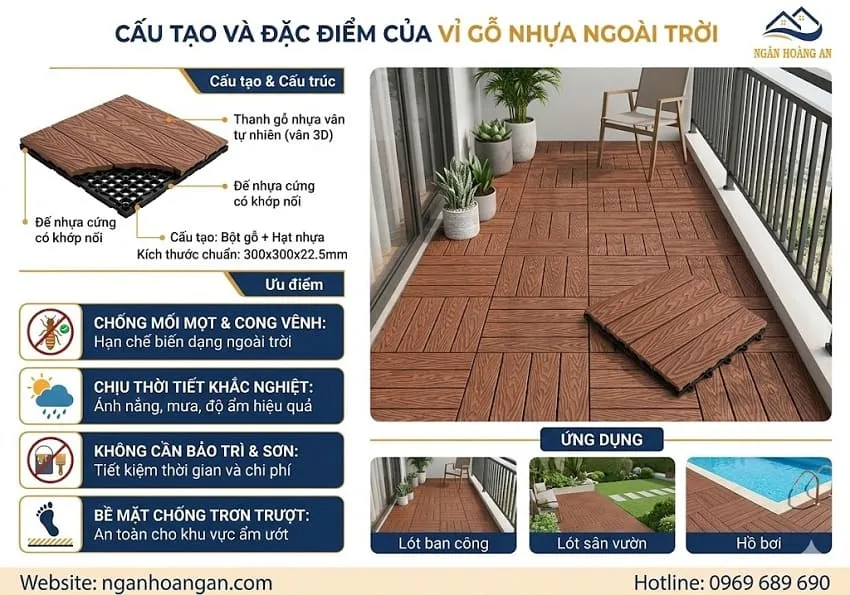 Cấu Tạo Và Đặc Điểm Của Vỉ Gỗ Nhựa Ngoài Trời