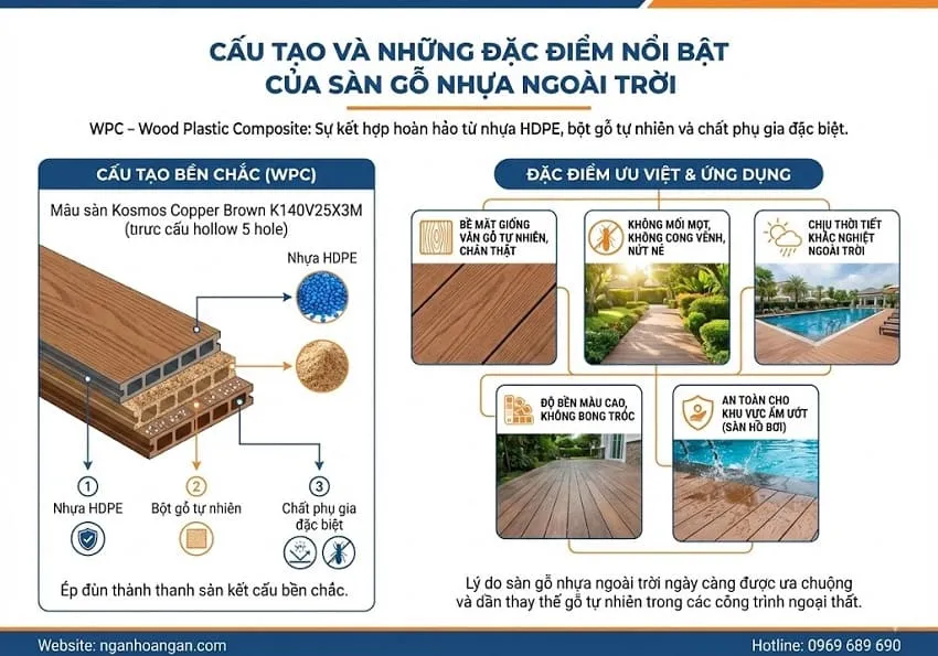 Cấu Tạo và Những Đặc Điểm Nổi Bật Của Sàn Gỗ Nhựa Ngoài Trời