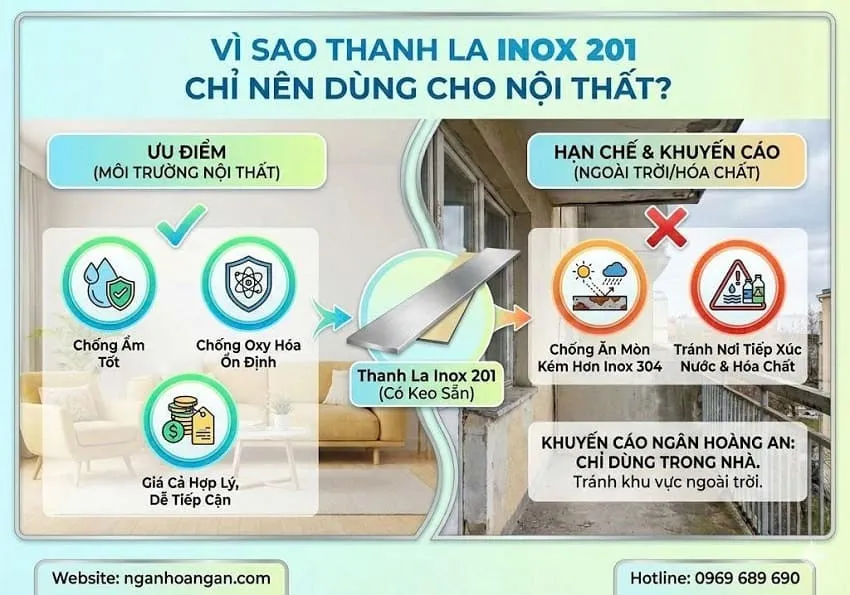 Vì Sao La Inox Chỉ Nên Dùng Cho Nội Thất?