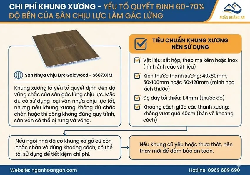 Chi Phí Khung Xương – Yếu Tố Quyết Định Độ Bền Của Sàn Chịu Lực