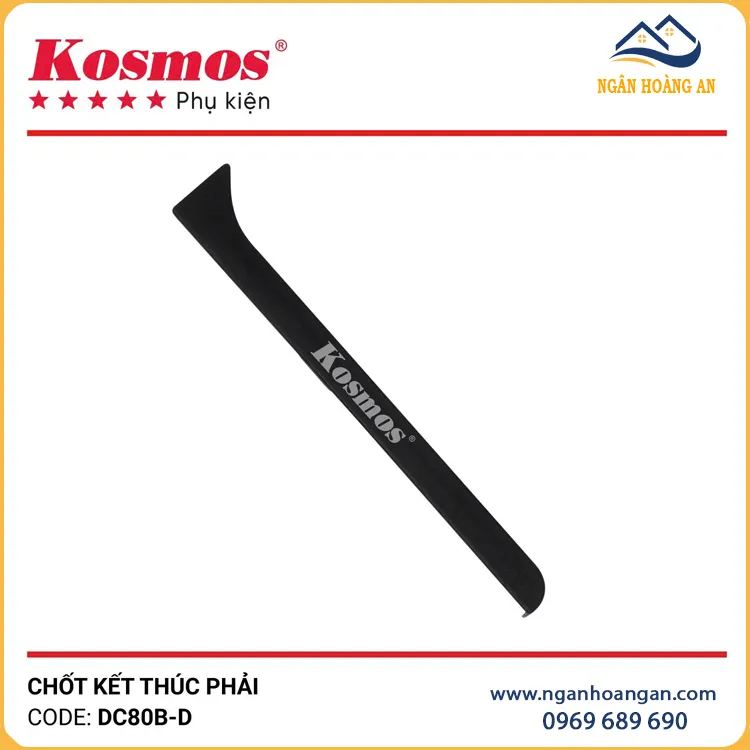 Chốt Kết Thúc Phải Nẹp Chân Tường Nhôm Kosmos DC80B-D Đen
