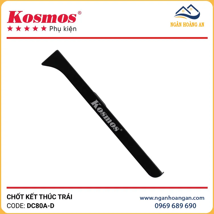 Chốt Kết Thúc Trái Nẹp Chân Tường Nhôm Kosmos DC80A-D Màu Đen