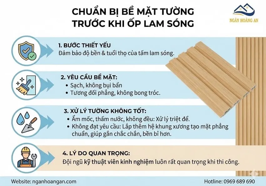Chuẩn Bị Bề Mặt Tường Trước Khi Ốp Lam Sóng