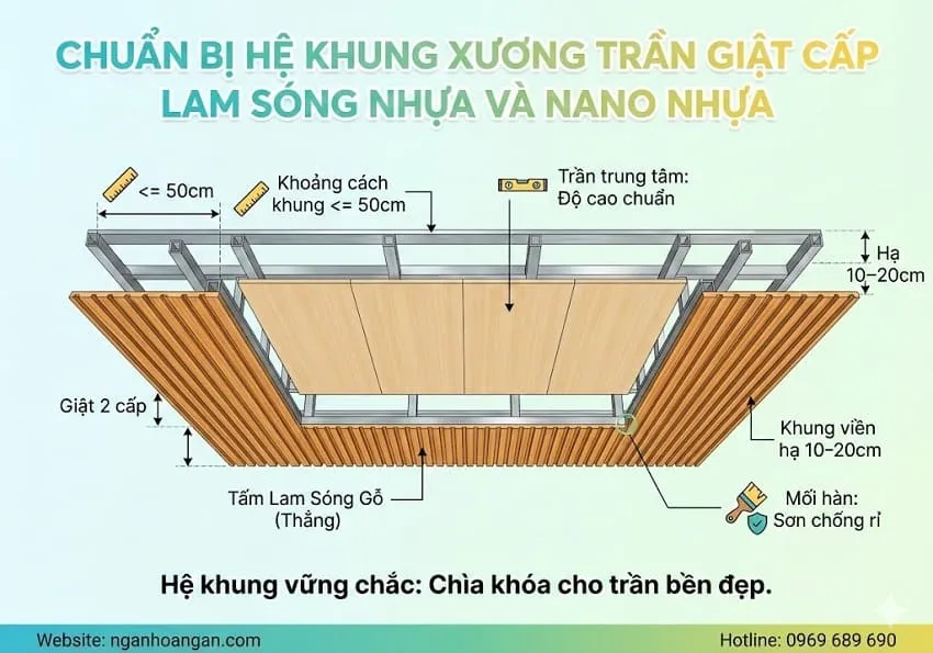 Chuẩn Bị Hệ Khung Xương Trần Giật Cấp Lam Sóng Nhựa Và Nano Nhựa