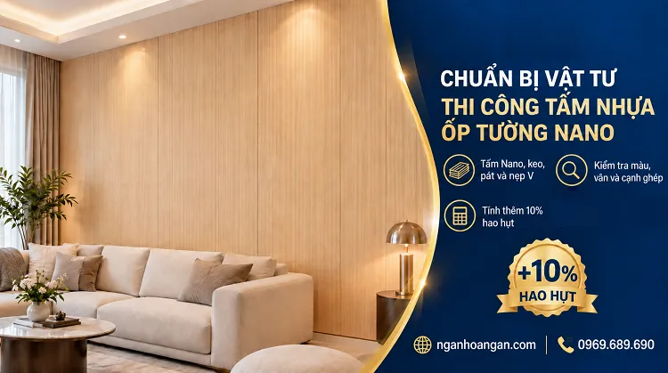 Chuẩn Bị Vật Tư Thi Công Tấm Nhựa Ốp Tường Nano Chuẩn Bị Vật Tư Thi Công Tấm Nhựa Ốp Tường Nano