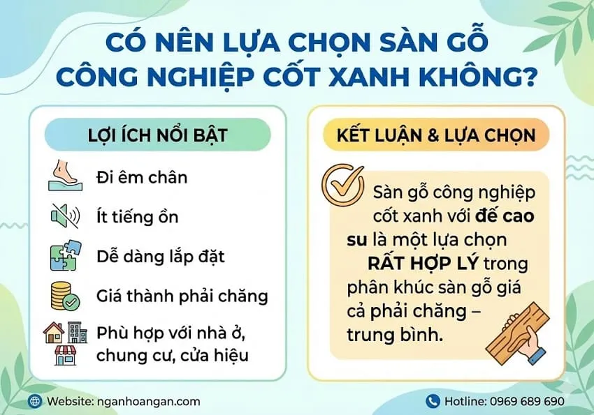 Có Nên Lựa Chọn Sàn Gỗ Công Nghiệp Cốt Xanh Không? Có Nên Lựa Chọn Sàn Gỗ Công Nghiệp Cốt Xanh Không?