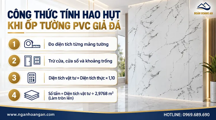 Công Thức Tính Hao Hụt Khi Ốp Tường PVC Giả Đá Công Thức Tính Hao Hụt Khi Ốp Tường PVC Giả Đá
