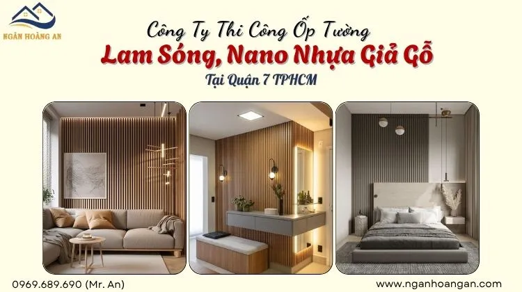 Công Ty Thi Công Ốp Tường Lam Sóng, Nano Nhựa Giả Gỗ