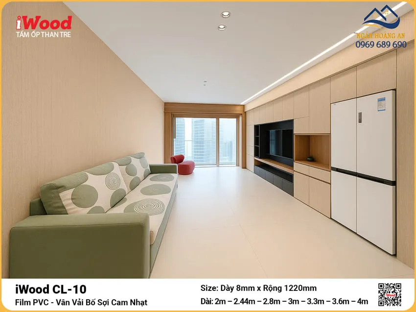 Cửa Hàng Bán Tấm Than Tre iWood CL-10 Vân Vải Uy Tín