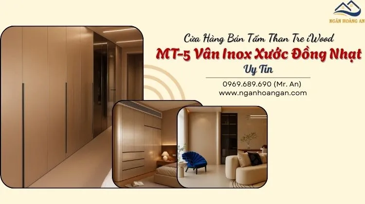 Cửa Hàng Bán Tấm Than Tre iWood MT-5 Vân Inox Xước Đồng Nhạt Uy Tín