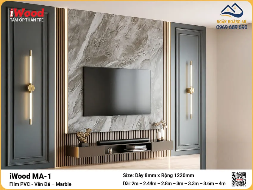 Cửa Hàng Tấm Ốp Than Tre Vân Đá iWood MA-1 Giá Tốt