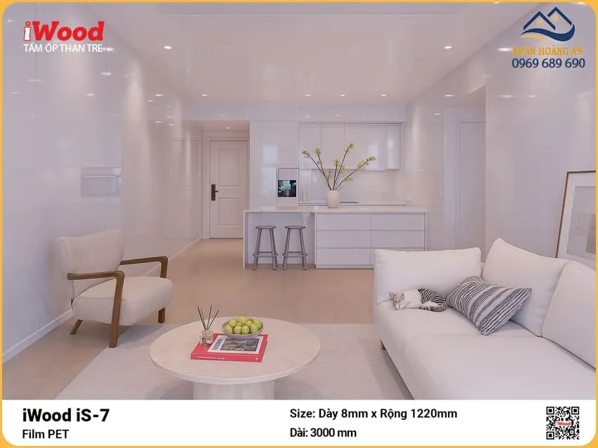 Cửa Hàng Tấm Ốp Tường iWood iS-7 Phủ Film PET