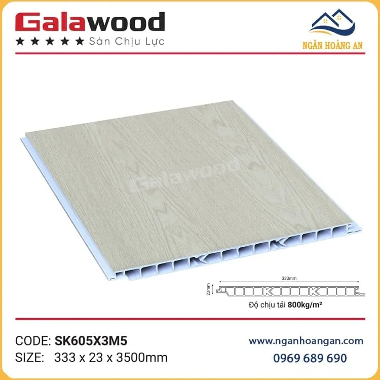Sàn Chịu Lực Giả Gỗ Làm Gác Lửng Galawood SK605X3M5 Sàn Chịu Lực Giả Gỗ Làm Gác Lửng Galawood SK605X3M5