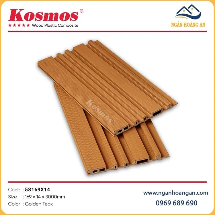 Lam 5 Sóng Ngoài Trời Phủ ASA Kosmos 5S169X14 Golden Teak