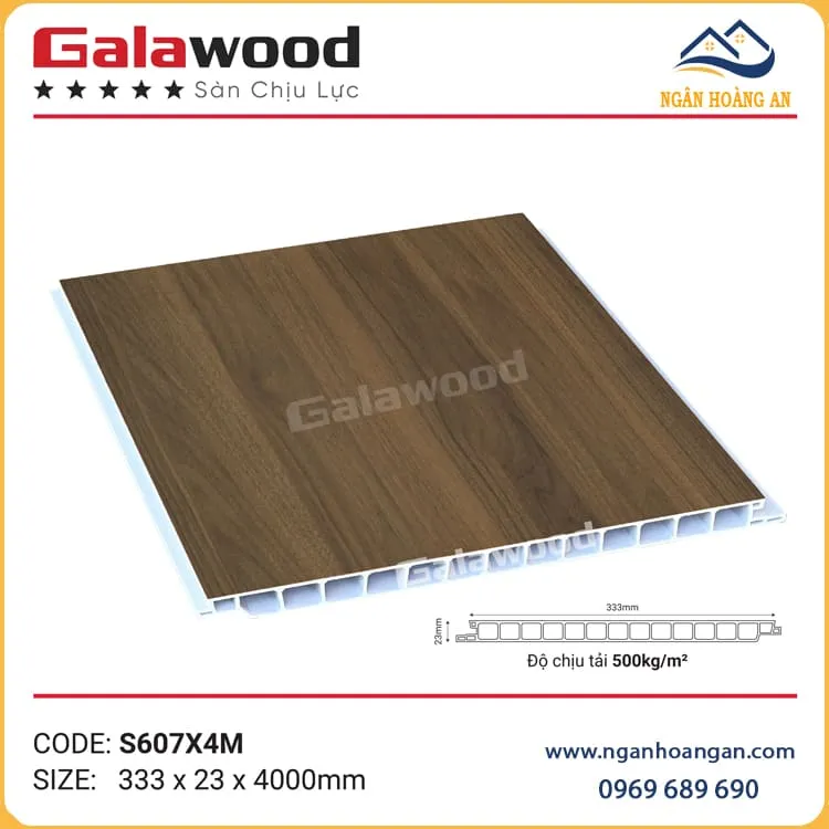 Sàn Nhưa Chịu Lực Giả Gỗ Galawood S607X4M Sàn Nhưa Chịu Lực Giả Gỗ Galawood S607X4M