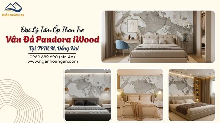 Đại Lý Tấm Ốp Than Tre Vân Đá Pandora iWood Tại TPHCM, Đồng Nai