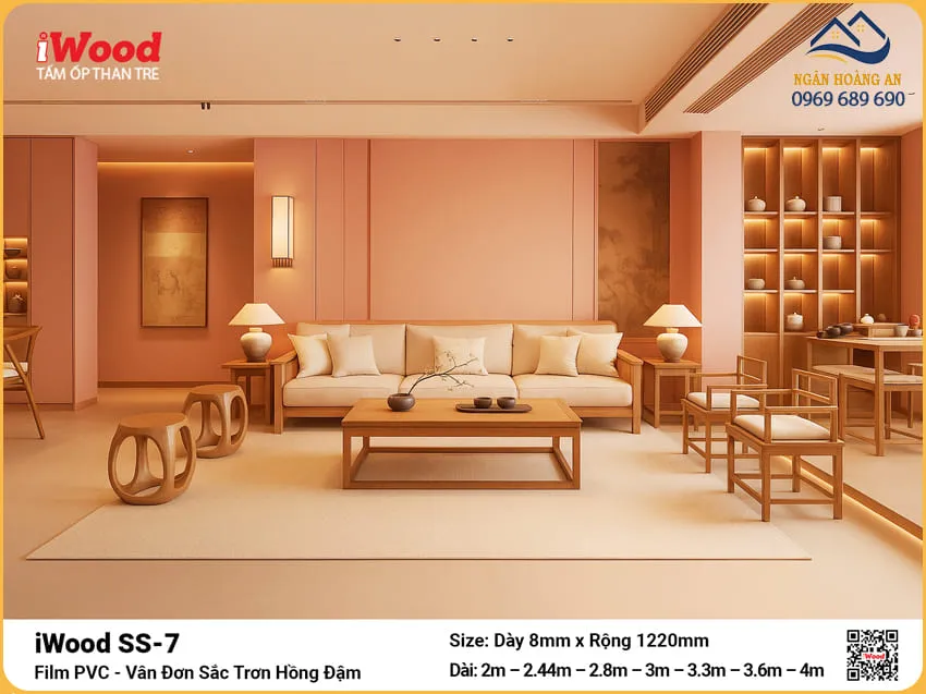 Đại Lý Tấm Than Tre iWood SS-7 Hồng Đậm Giá Tốt