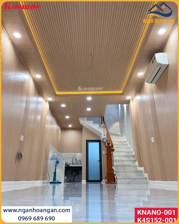 Trần Nhà Dân Được Ốp Trần Giật Cấp Nhựa Giả Gỗ Độc Đáo