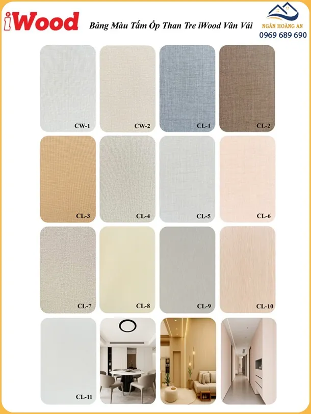 Danh Mục Tấm Ốp Than Tre iWood Vân Vải