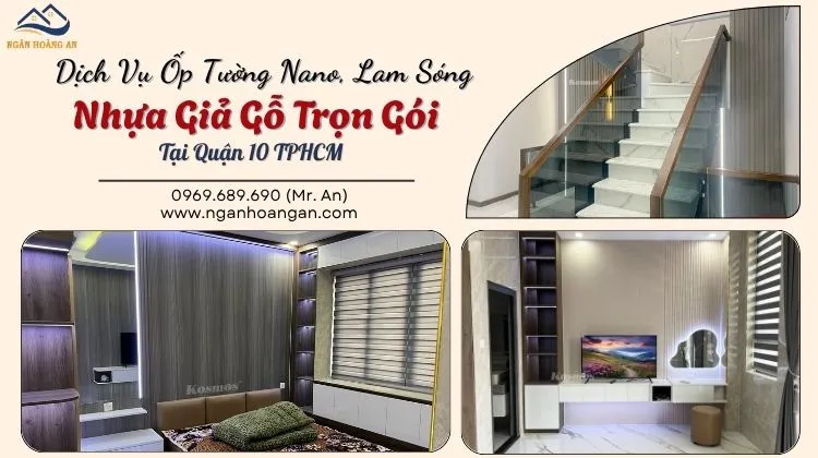 Dịch Vụ Ốp Tường Nano, Lam Sóng Nhựa Giả Gỗ Trọn Gói