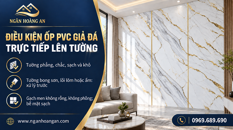 Điều Kiện Thi Công Tấm PVC Giả Đá Trực Tiếp Lên Tường