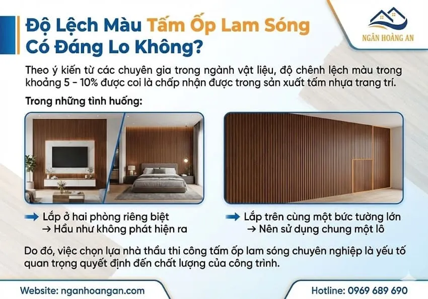 Độ Lệch Màu Tấm Ốp Lam Sóng Có Đáng Lo Không?