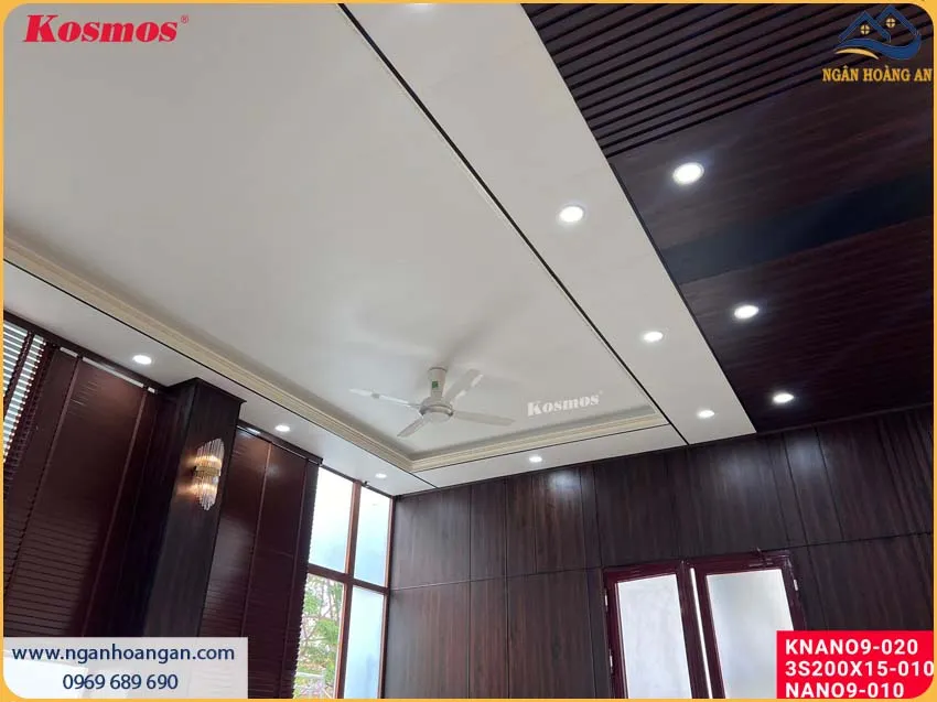 Ốp Trần Tấm Nano Màu Trắng Có Độ Bền Cao Lên Đến 20 Năm