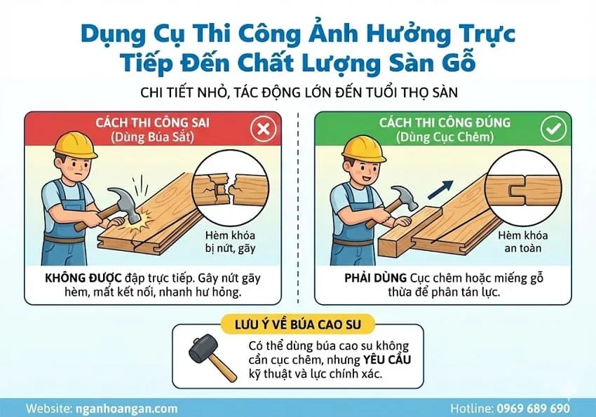 Dụng Cụ Thi Công Ảnh Hưởng Trực Tiếp Đến Chất Lượng Sàn Gỗ