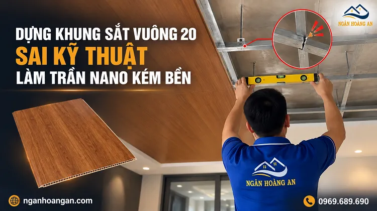 Dựng Khung Sắt Vuông 20 Sai Kỹ Thuật Làm Trần Nano Kém Bền 