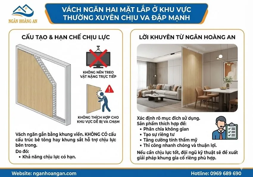 Dựng Vách Ngăn Hai Mặt Kín Mít Trong Không Gian Quá Nhỏ