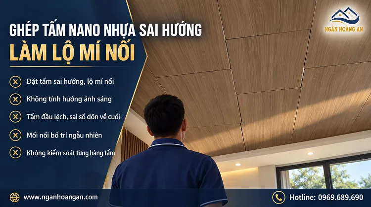 Ghép Tấm Nano Nhựa Bị Sai Hướng Làm Lộ Mí Nối