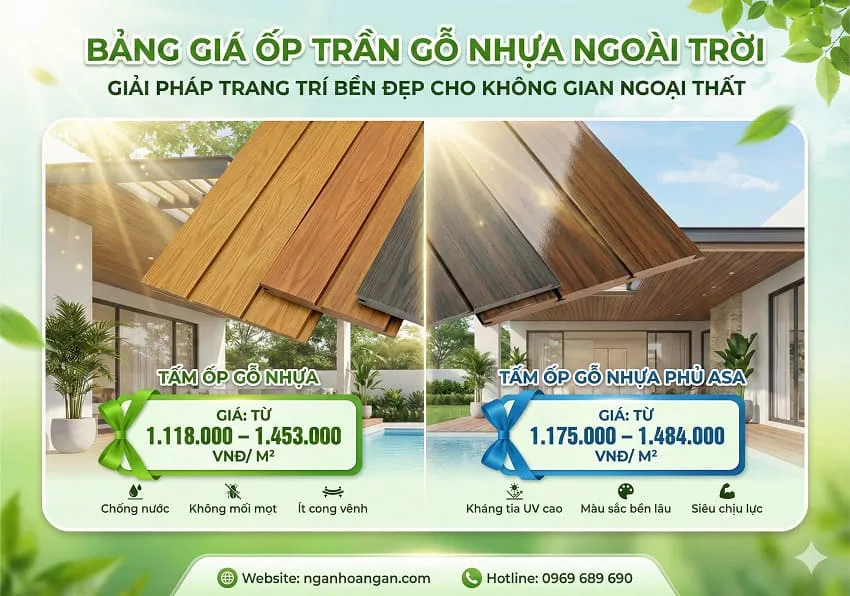 Giá Thi Công Ốp Trần Gỗ Nhựa Ngoài Trời Mới Nhất Giá Thi Công Ốp Trần Gỗ Nhựa Ngoài Trời Mới Nhất