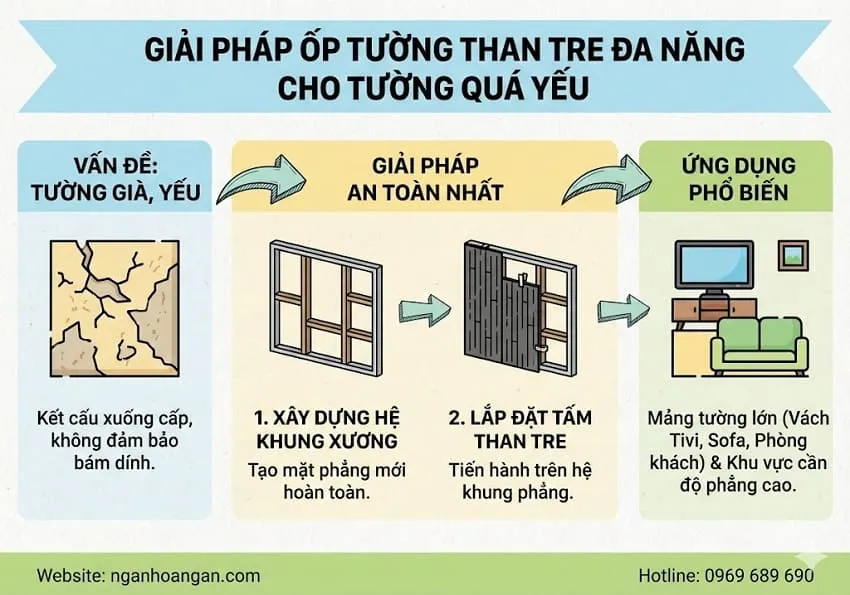 Giải Pháp Ốp Tường Than Tre Đa Năng Cho Tường Quá Yếu