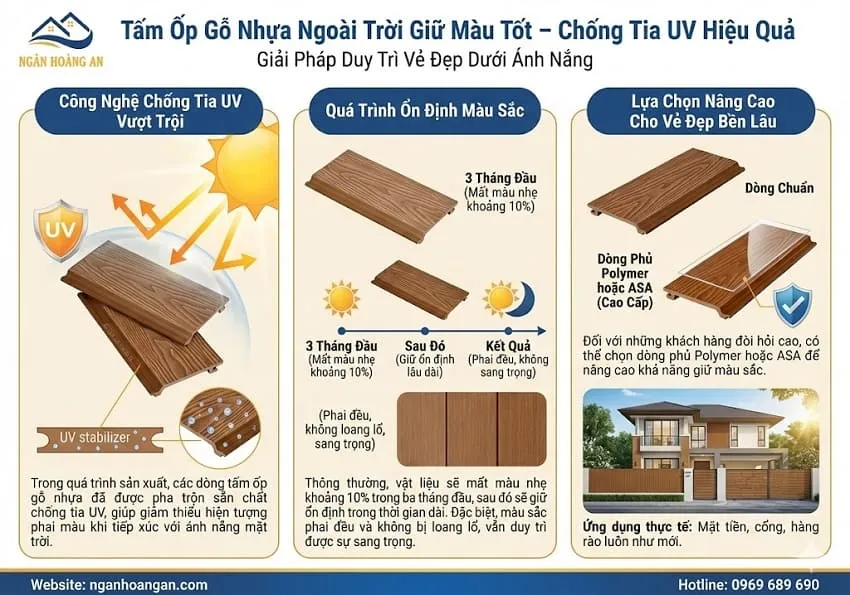 Tấm Ốp Gỗ Nhựa Ngoài Trời Giữ Màu Tốt – Chống Tia UV Hiệu Quả Tấm Ốp Gỗ Nhựa Ngoài Trời Giữ Màu Tốt – Chống Tia UV Hiệu Quả