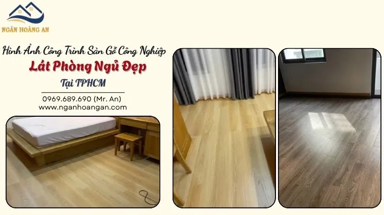 Hình Ảnh Công Trình Sàn Gỗ Công Nghiệp Lát Phòng Ngủ Đẹp Tại TPHCM