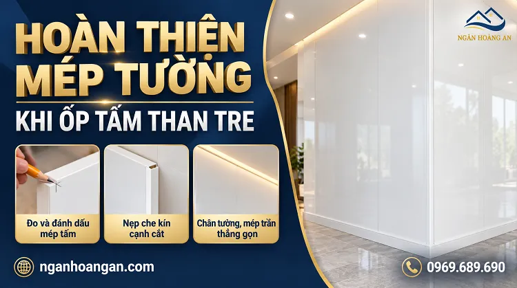 Hoàn Thiện Mép Tường Khi Ốp Tấm Ốp Than Tre 