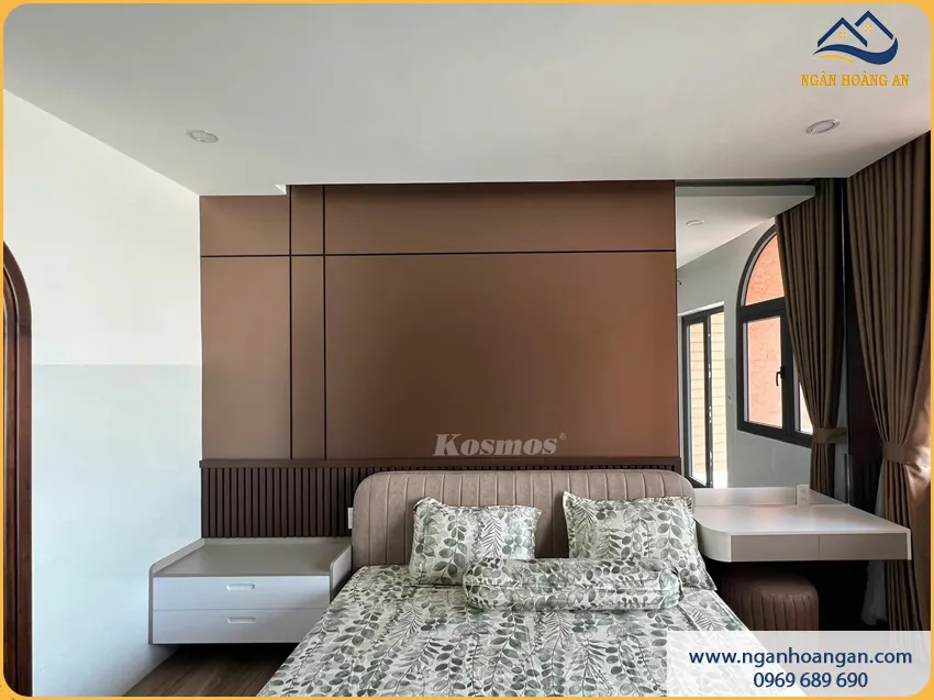Hoàn Thiện Ốp Vách Đầu Giường Bằng Than Tre Cao Cấp