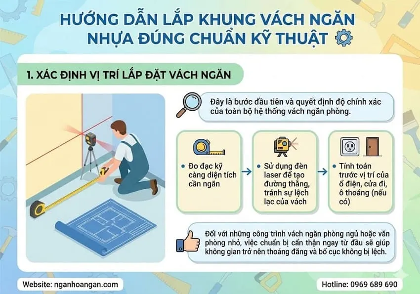 Hướng Dẫn Lắp Khung Vách Ngăn Nhựa Đúng Chuẩn Kỹ Thuật
