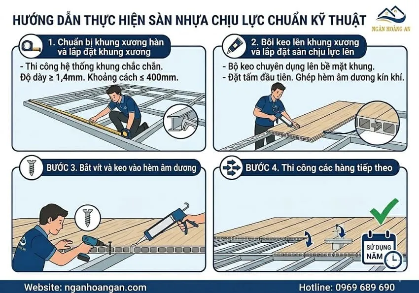 Hướng Dẫn Thực Hiện Sàn Nhựa Chịu Lực Chuẩn Kỹ Thuật