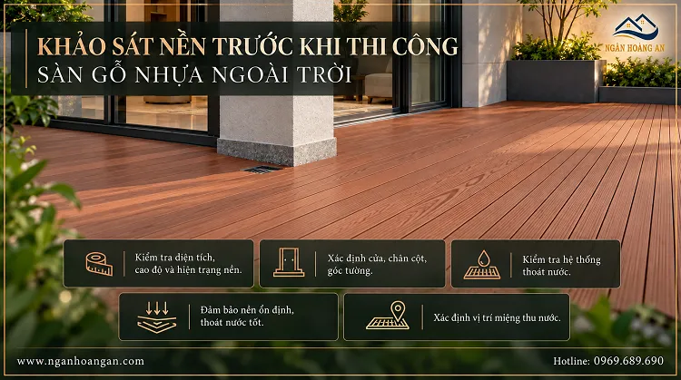 Khảo Sát Nền Trước Khi Thi Công Sàn Gỗ Nhựa Ngoài Trời Khảo Sát Nền Trước Khi Thi Công Sàn Gỗ Nhựa Ngoài Trời